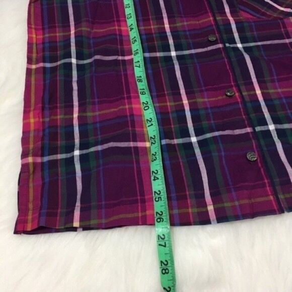 VICTORIA’S SECRET PLAID LONG SLEEVE BUTTON UP SLEEPING SHIRT SZ SMALL - Picture 6 of 7